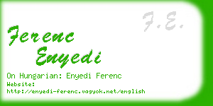 ferenc enyedi business card